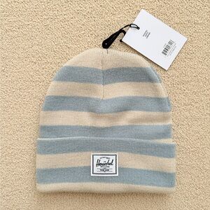 Herschel Elmer Beanie in Pelican/Slate Stripe (One Size)